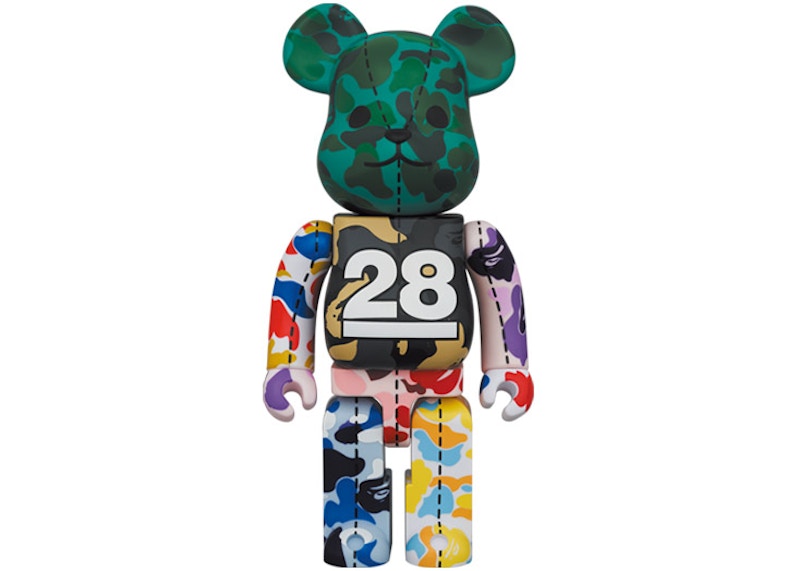 Bearbrick x BAPE 28th Anniversary Camo #4 400% by BEARBRICK