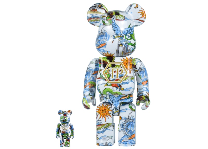 Bearbrick x Philipp Plein 100% & 400% Set Multi by BEARBRICK