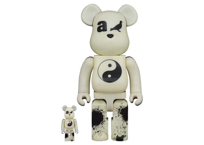 Bearbrick x atmos x Staple #4 100% & 400% Set Glow by BEARBRICK