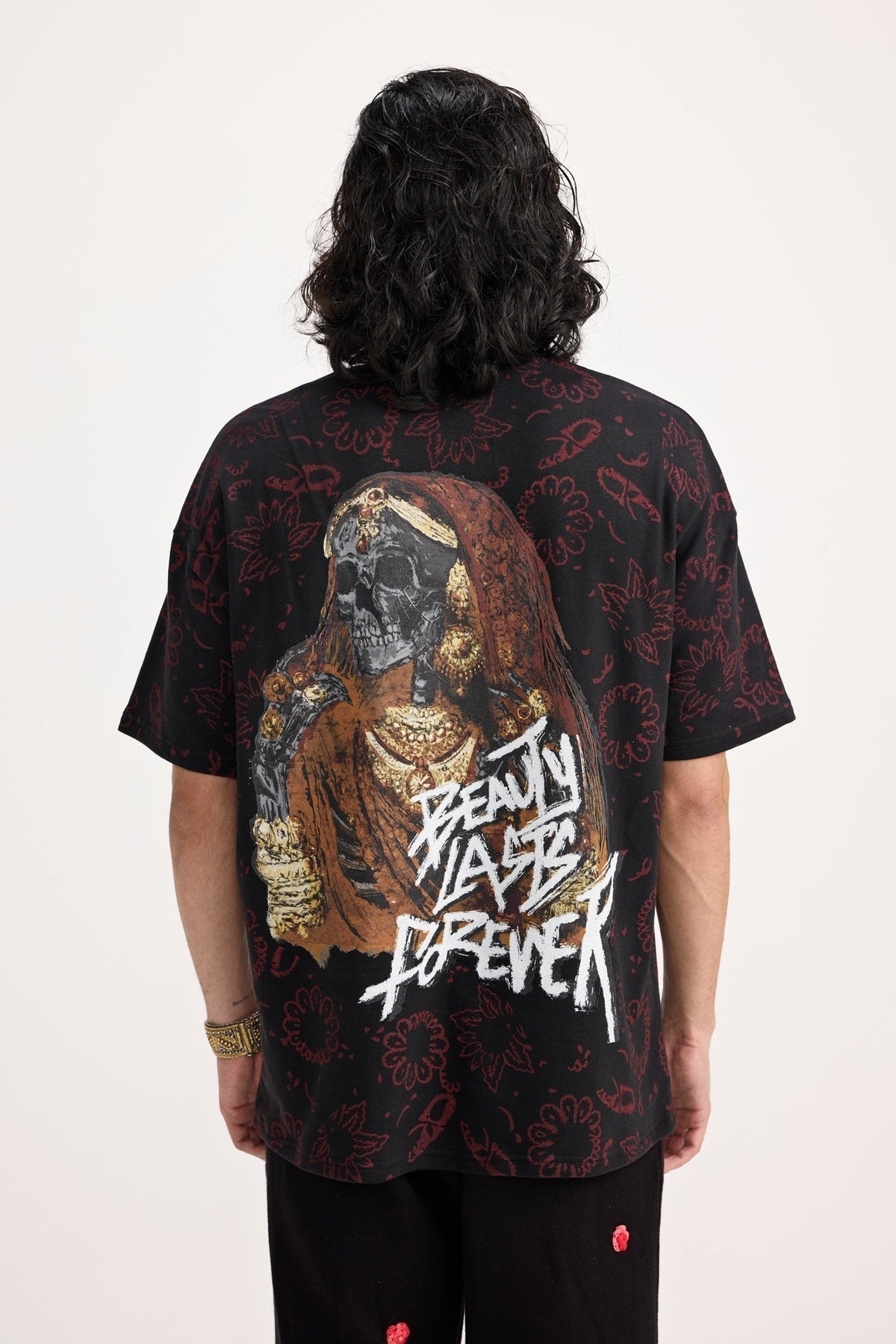 "Beauty Lasts Forever" Blockprint - Tshirt by FARAK
