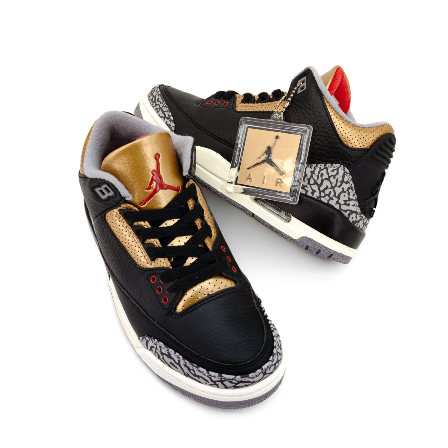 Air Jordan 3 Retro Black/Fire Red-Metallic Gold