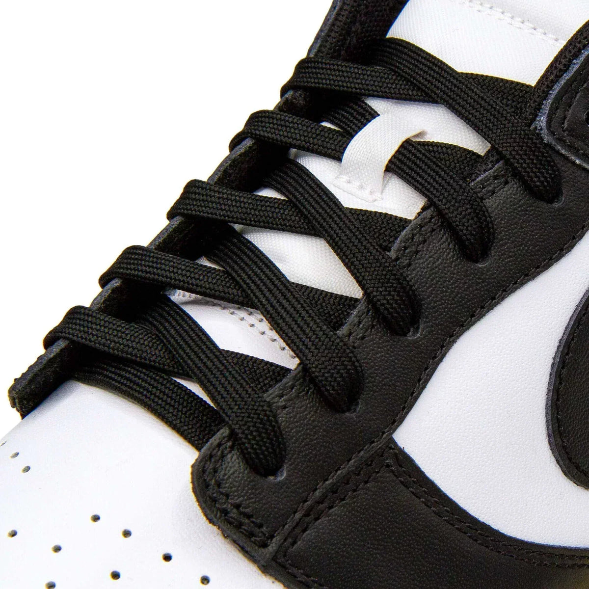 Classic Black Flat Shoelaces | Jordan Shoelaces, Nike Shoelaces, Air Force 1 Shoelaces By KNOTTY by KNOTTY