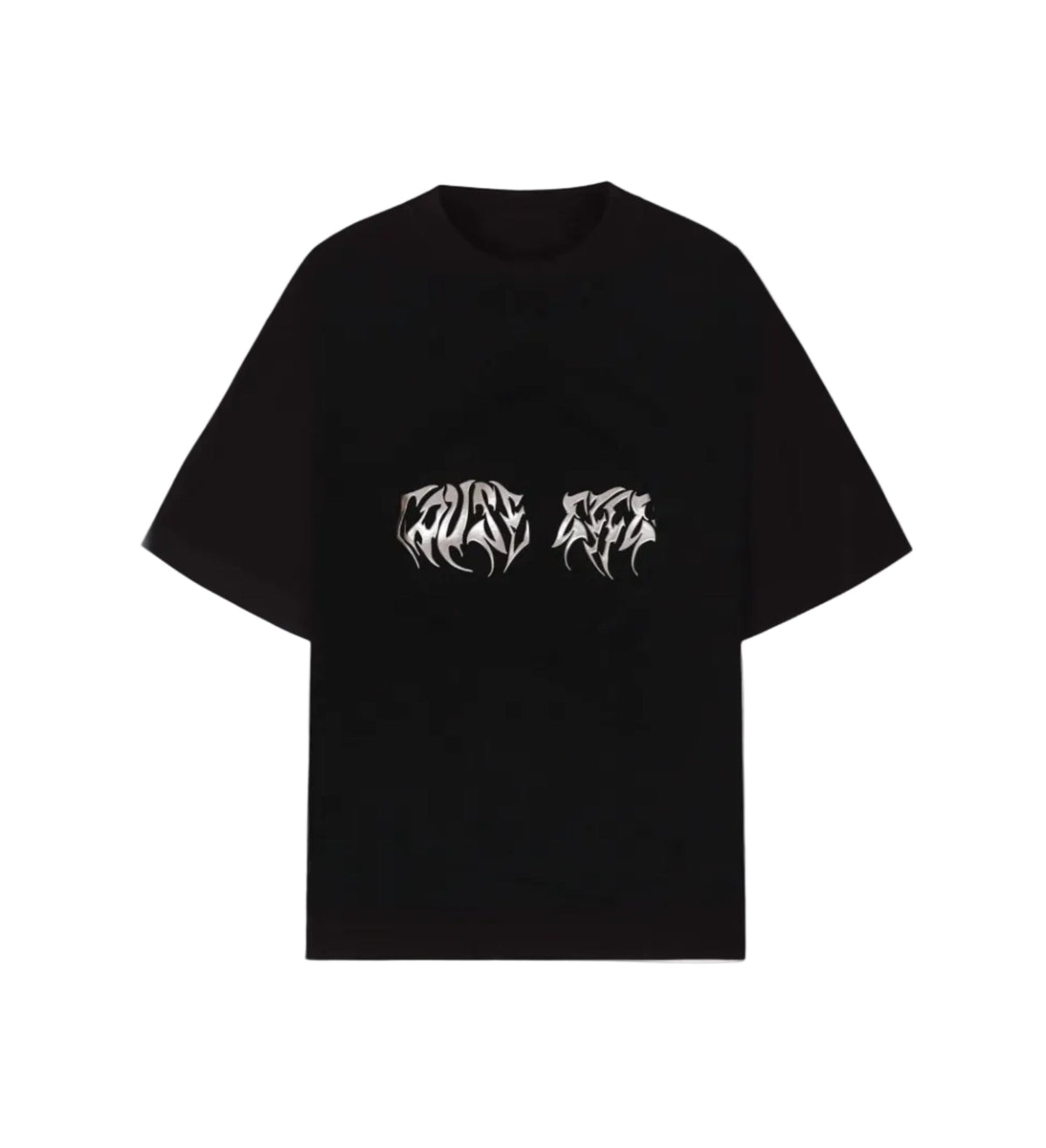 'Blackout' Distressed Metal Embroidered T-shirt by Cause & Effect