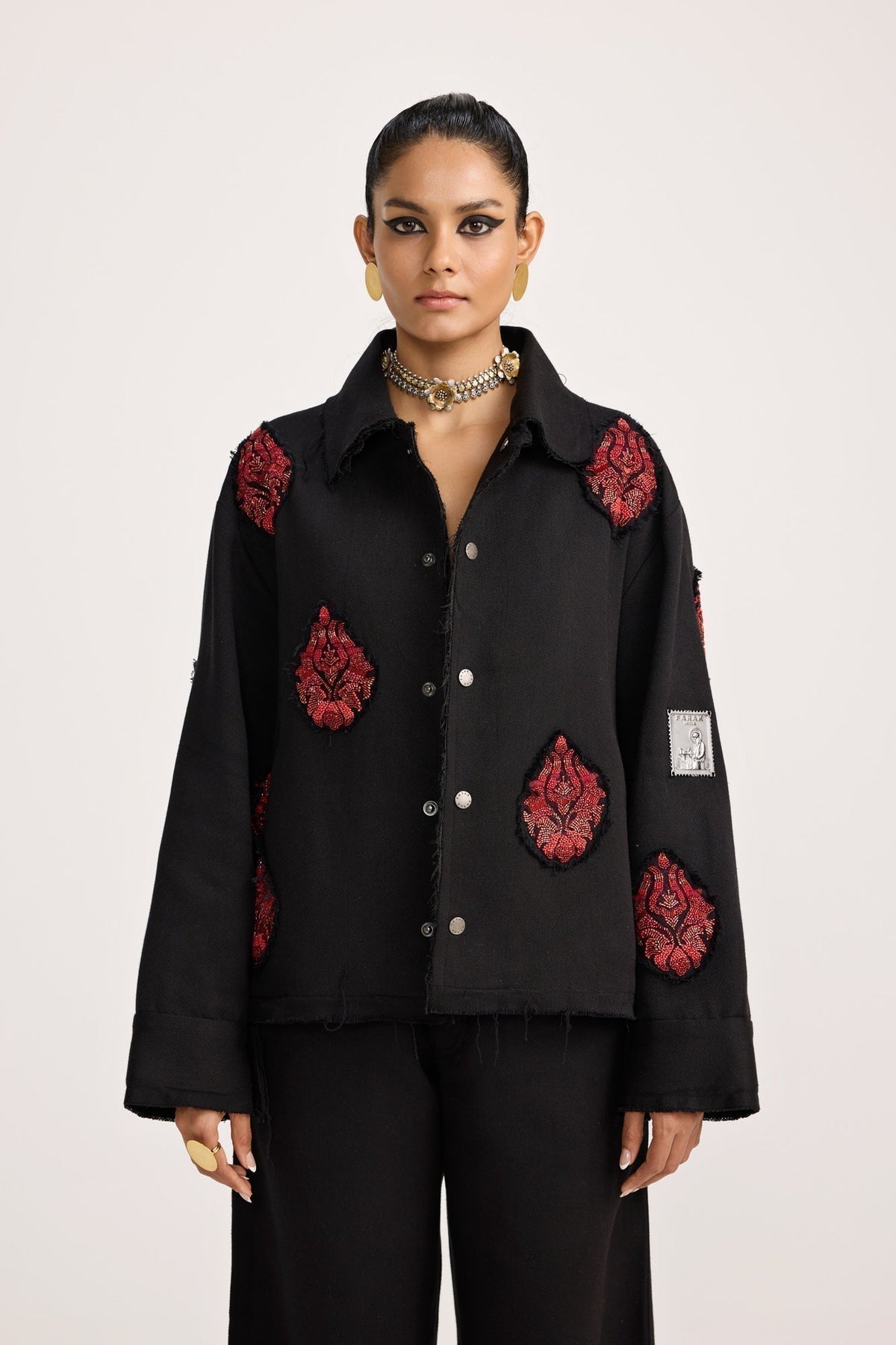 Hand Embriodered Black - Jacket by FARAK