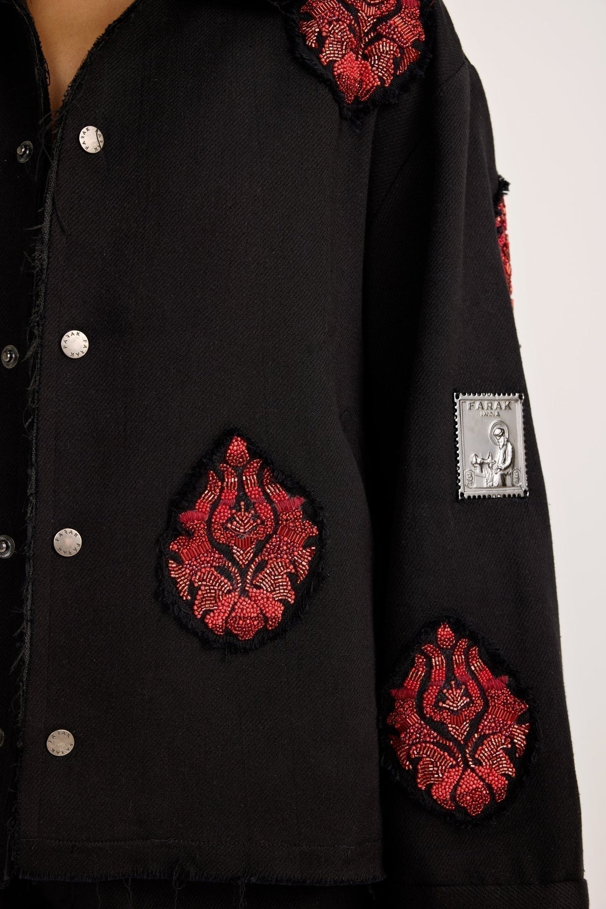 Hand Embriodered Black - Jacket by FARAK
