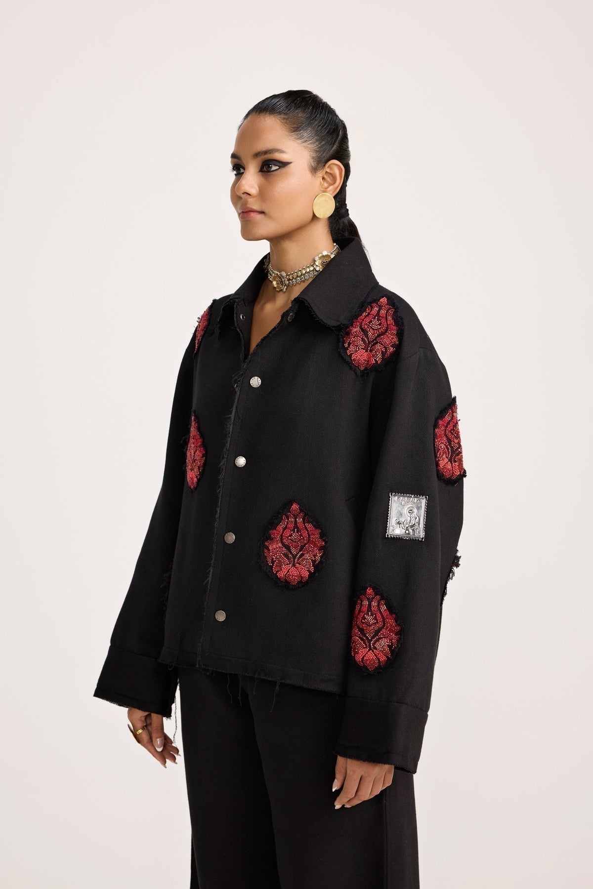 Hand Embriodered Black - Jacket by FARAK