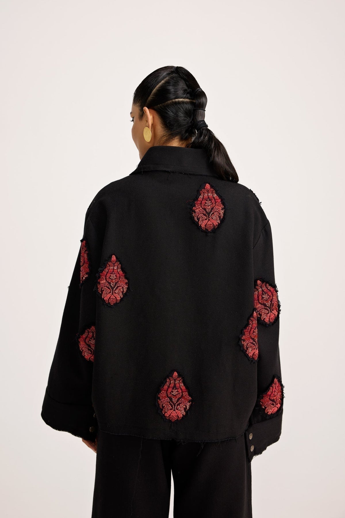 Hand Embriodered Black - Jacket by FARAK