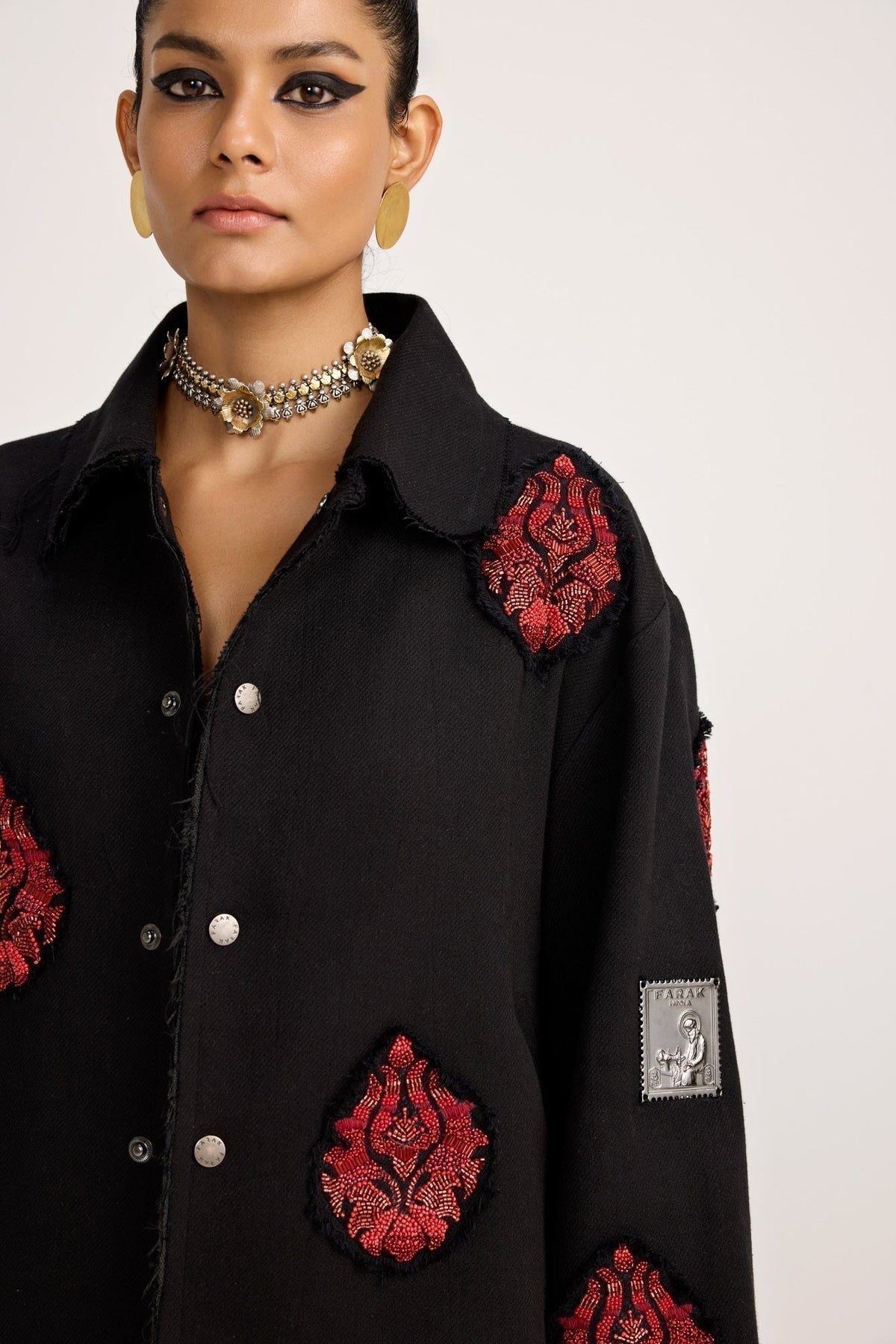 Hand Embriodered Black - Jacket by FARAK