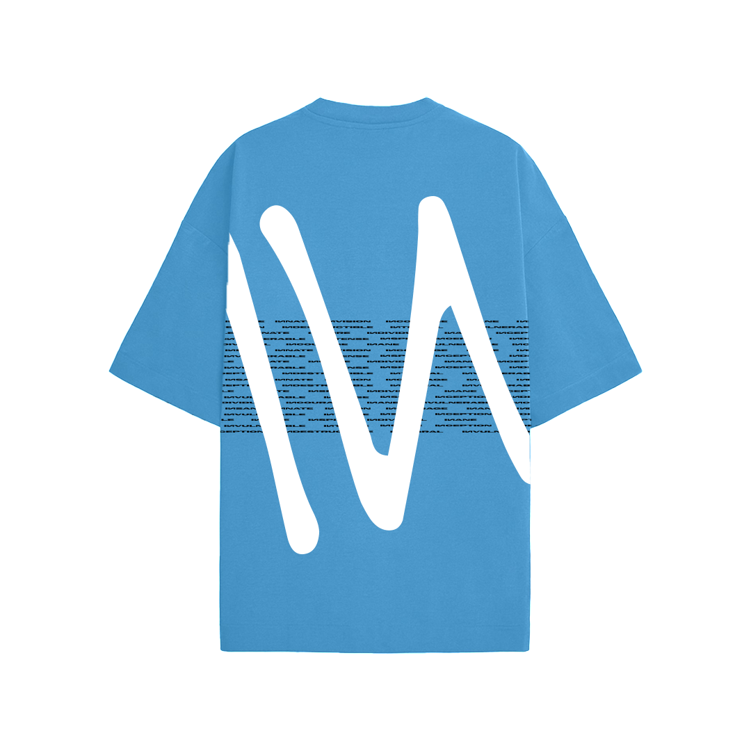 Blue IN Oversized T-Shirt (Blue) by Instinct First
