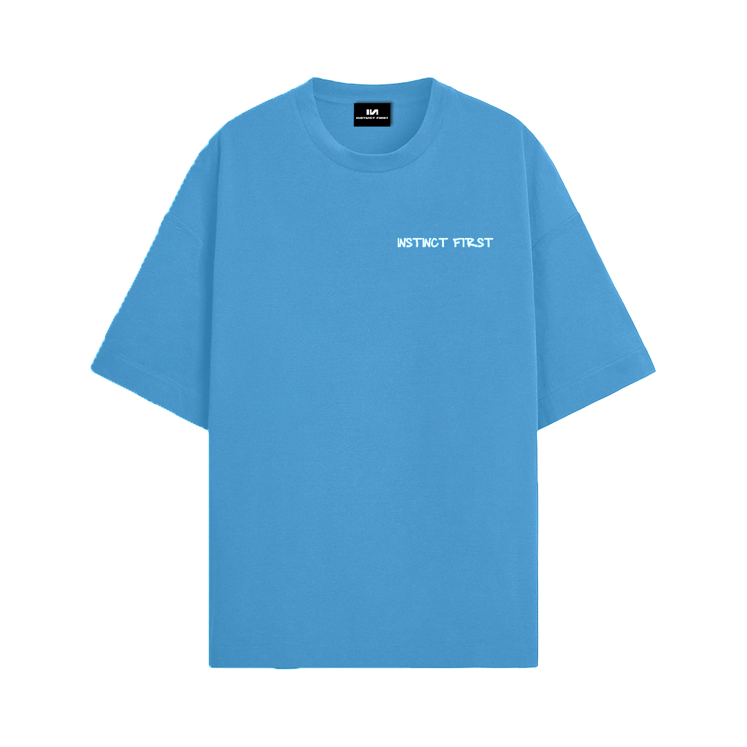 Blue IN Oversized T-Shirt (Blue) by Instinct First