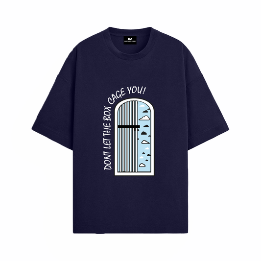 Blue Cage Oversized T-shirt - (Blue) by Instinct First