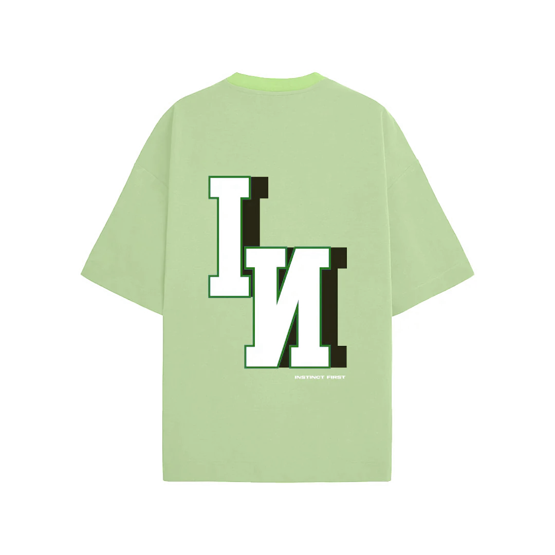 Bold IN Oversized T-shirt -(Moss Green) by Instinct First
