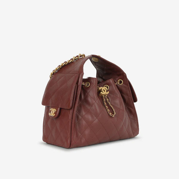 Chanel Small 25 Hobo – Bordeaux Caviar | Antique Gold Hardware - Zeuskicks
