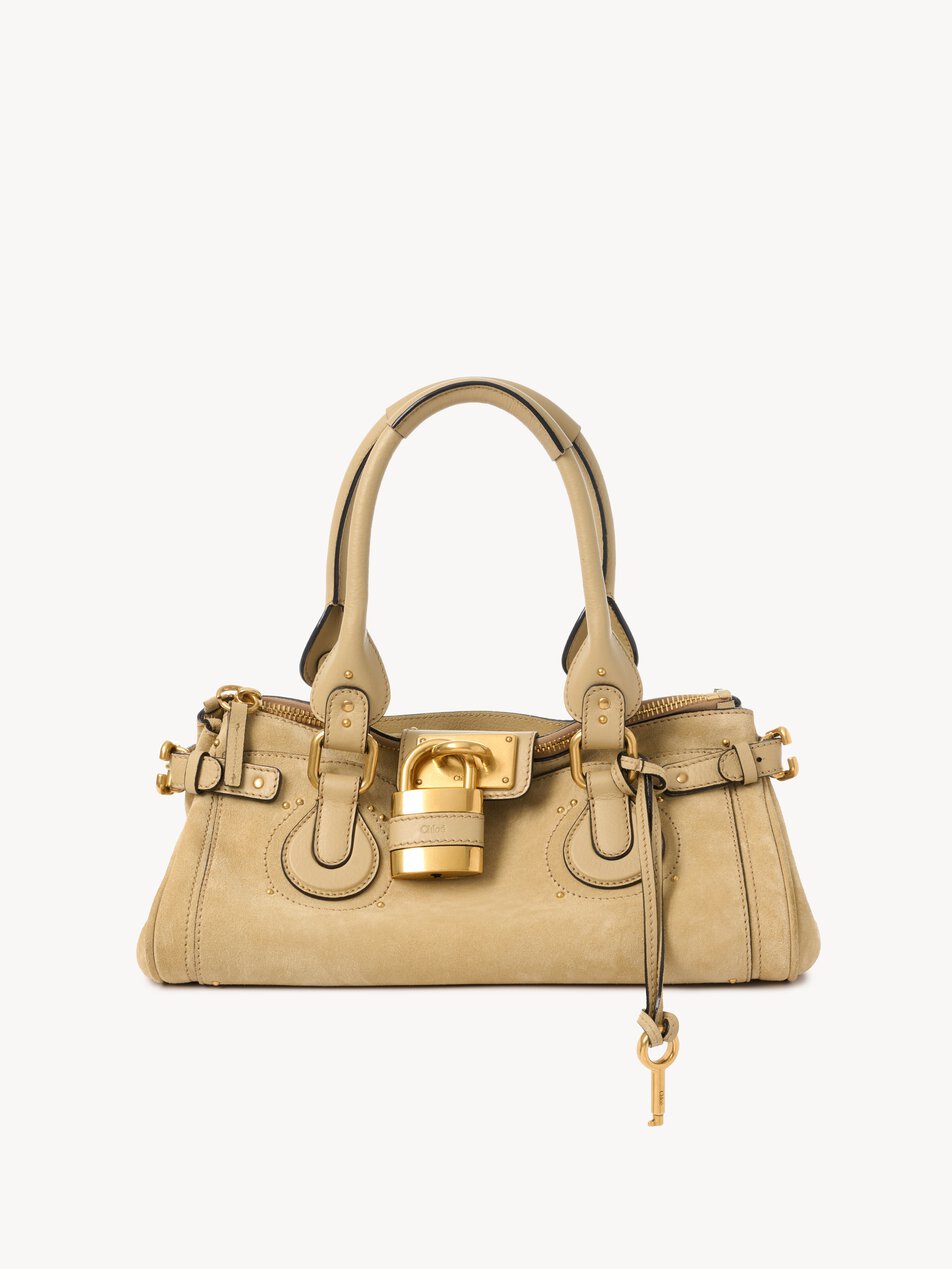 CHLOE Paddington bag in suede leather Dusty Beige by CHLOE