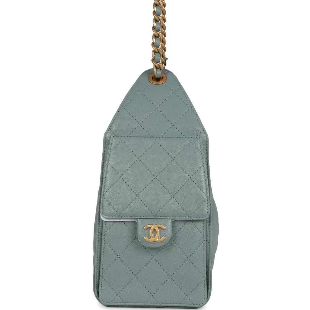 Chanel Small 25 Hobo Bag – Green Caviar with Antique Gold Hardware - Zeuskicks