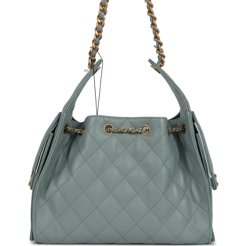 Chanel Small 25 Hobo Bag – Green Caviar with Antique Gold Hardware - Zeuskicks