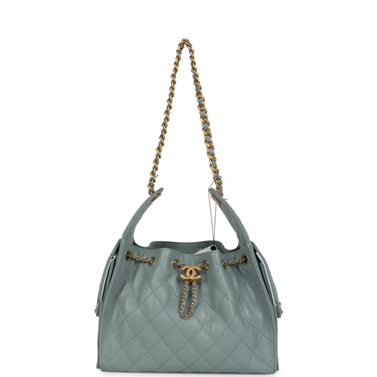 Chanel Small 25 Hobo Bag – Green Caviar with Antique Gold Hardware - Zeuskicks