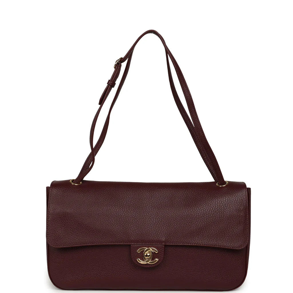 Chanel Maxi “Souplissimo” Small Flap Bag – Burgundy Caviar Gold Hardware - Zeuskicks