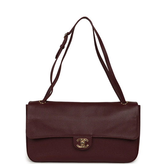 Chanel Maxi “Souplissimo” Small Flap Bag – Burgundy Caviar Gold Hardware - Zeuskicks