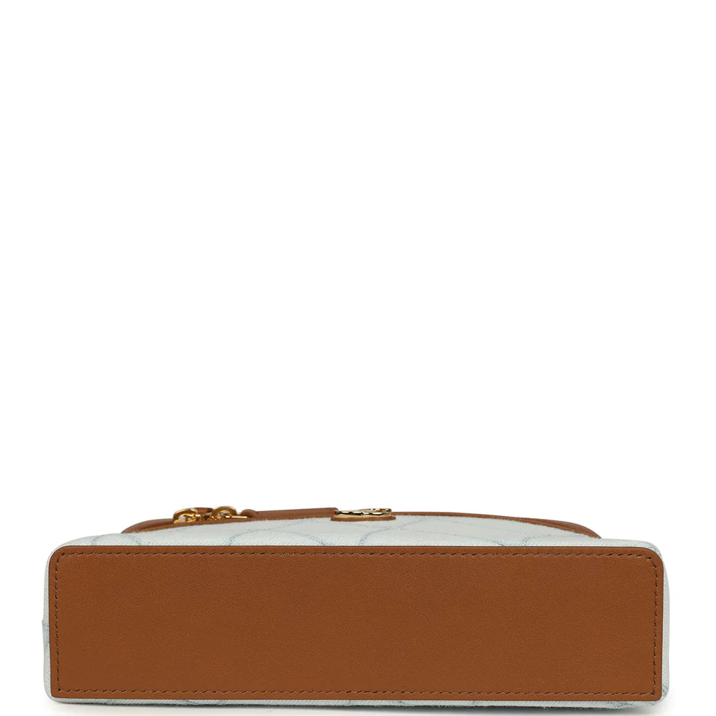 CHANEL Coco Beach Top Handle Long Vanity Case with Chain – Light Blue Denim & Brown Calfskin - Zeuskicks