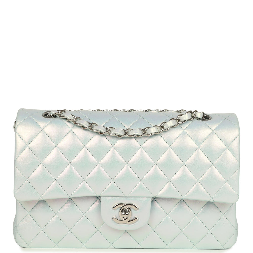Chanel Medium Classic Double Flap Bag – Light Blue Iridescent Calfskin