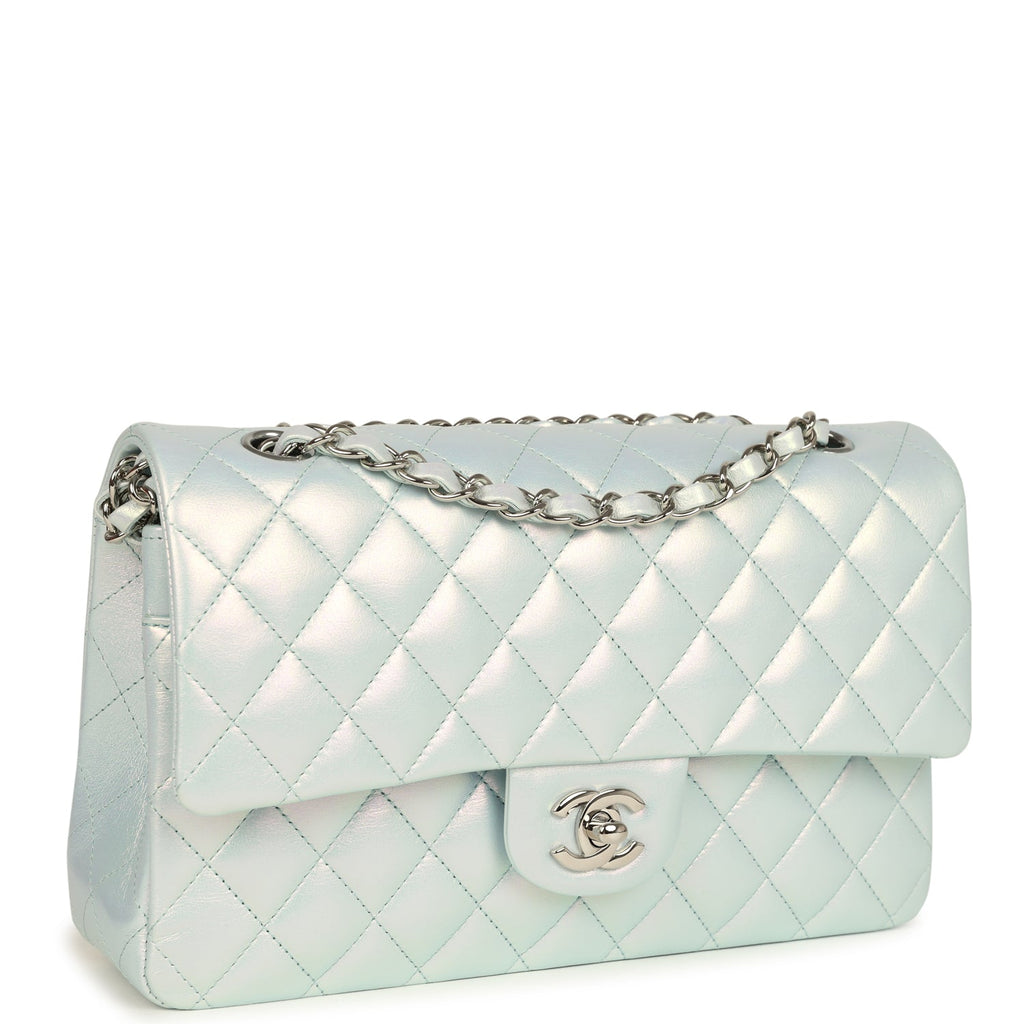 Chanel Medium Classic Double Flap Bag – Light Blue Iridescent Calfskin
