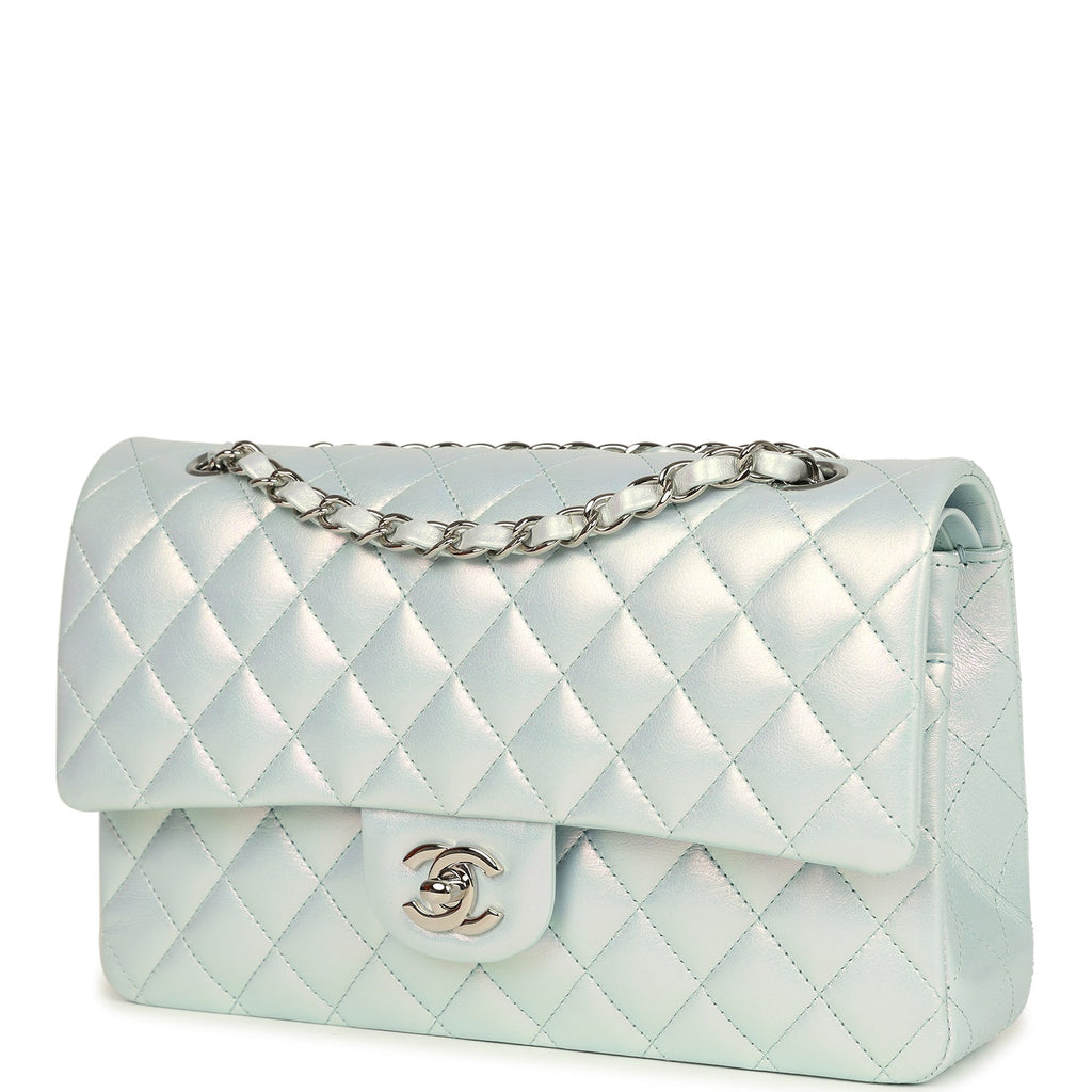 Chanel Medium Classic Double Flap Bag – Light Blue Iridescent Calfskin