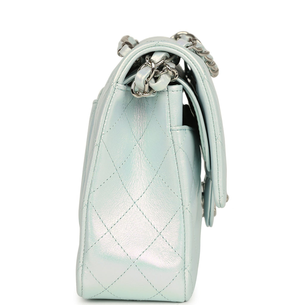 Chanel Medium Classic Double Flap Bag – Light Blue Iridescent Calfskin