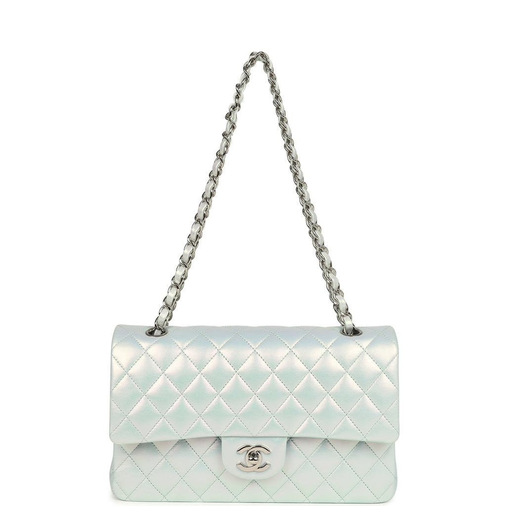 Chanel Medium Classic Double Flap Bag – Light Blue Iridescent Calfskin