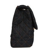 Chanel XXL Classic Single Travel Flap Bag – Dark Blue Denim