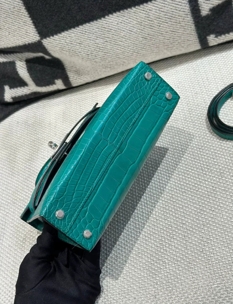 Hermès Mini Kelly – Green Malachite Matte Crocodile Leather - Zeuskicks