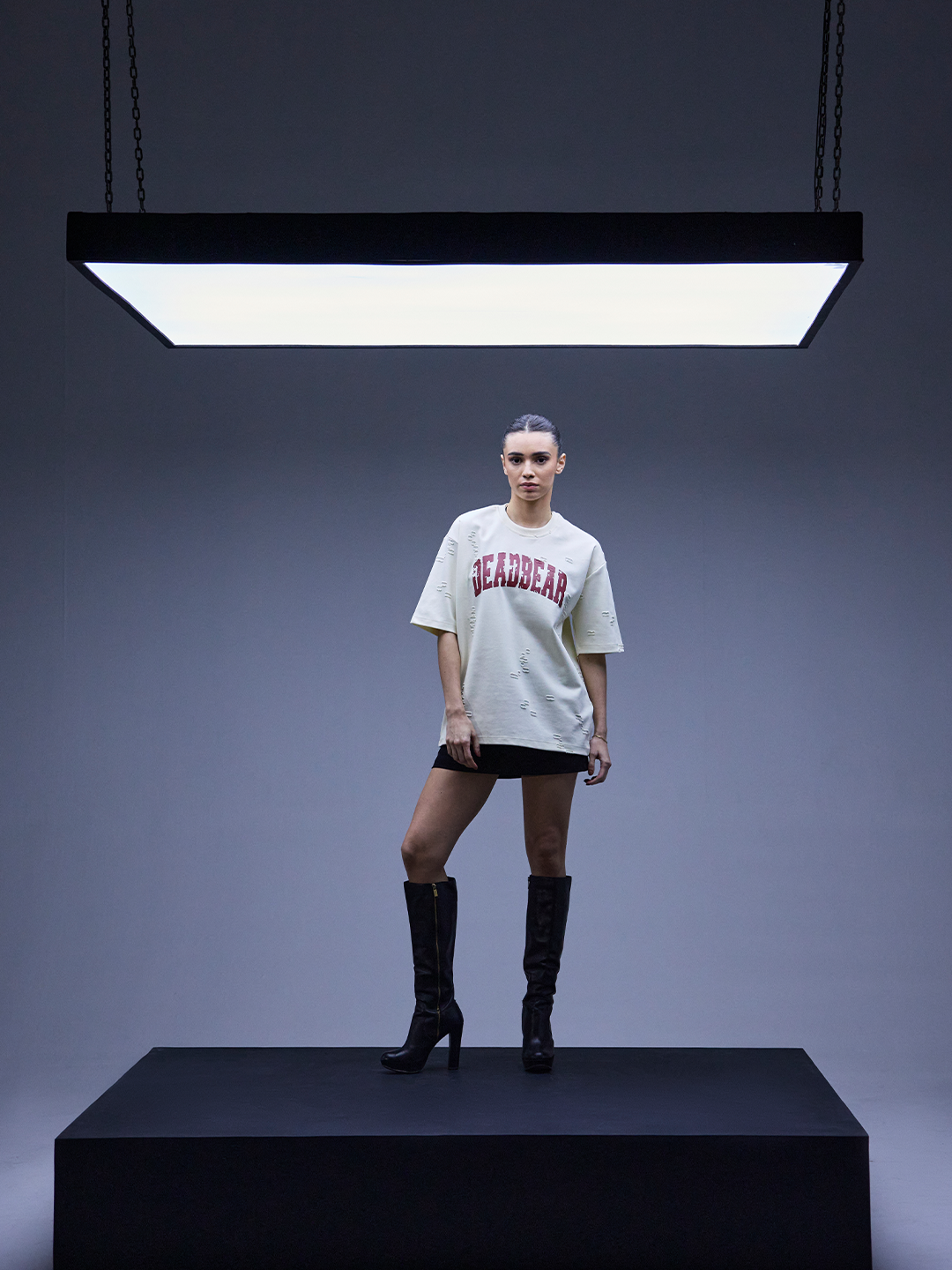 Distressed Cream White Tee 3.0 by DEADBEAR