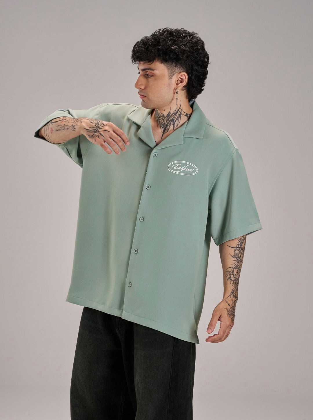 Signature Bowling Shirt Mint by DEADBEAR
