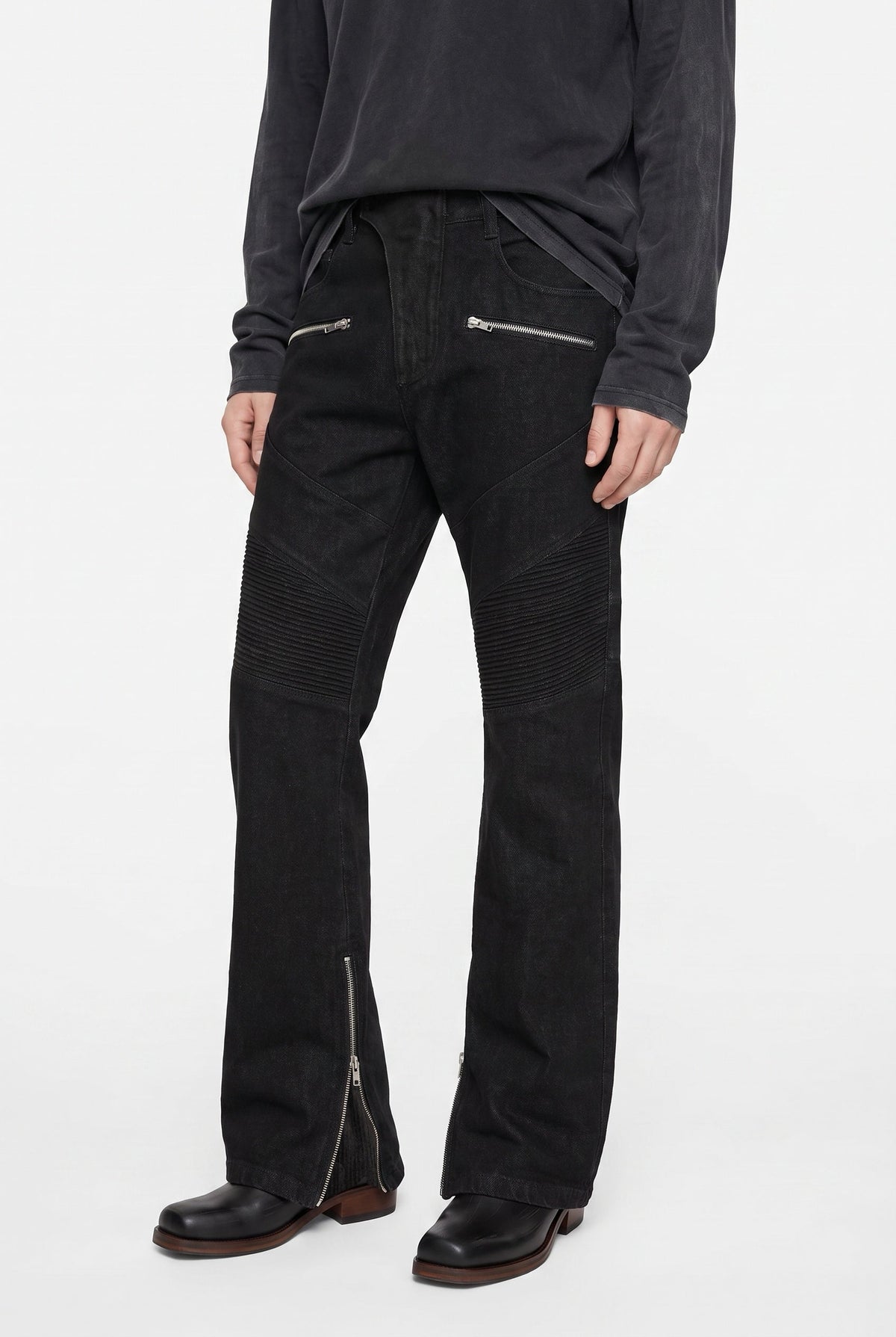 Biker Jeans - Black Slub - RTW by Leave The Rest