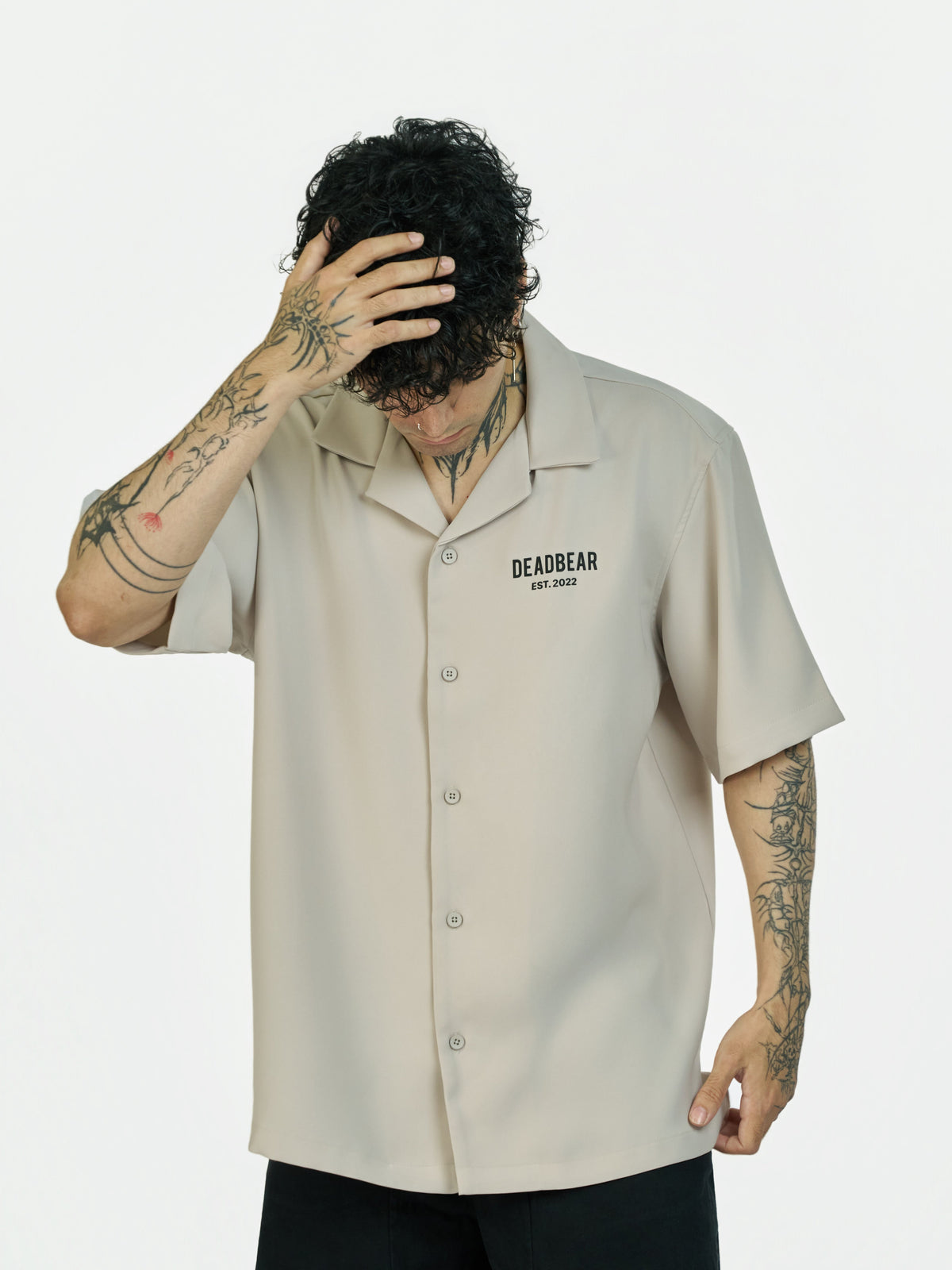 Bowling Shirt Stone Grey by DEADBEAR