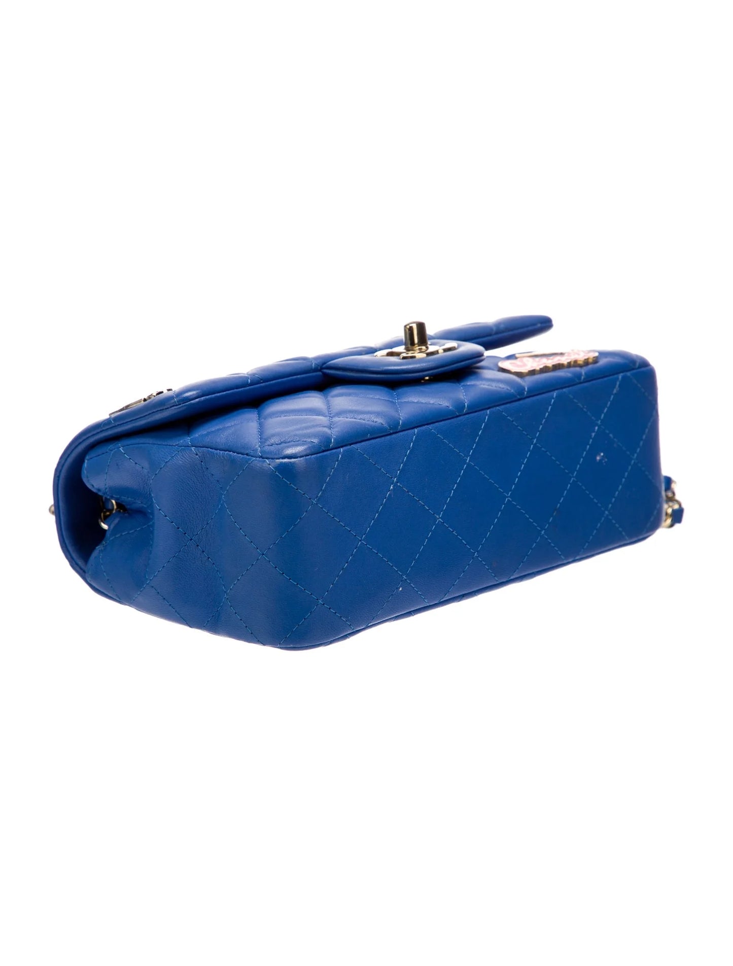 Chanel 2024 Hollywood Charms Rectangular Mini Flap Bag – Blue Leather