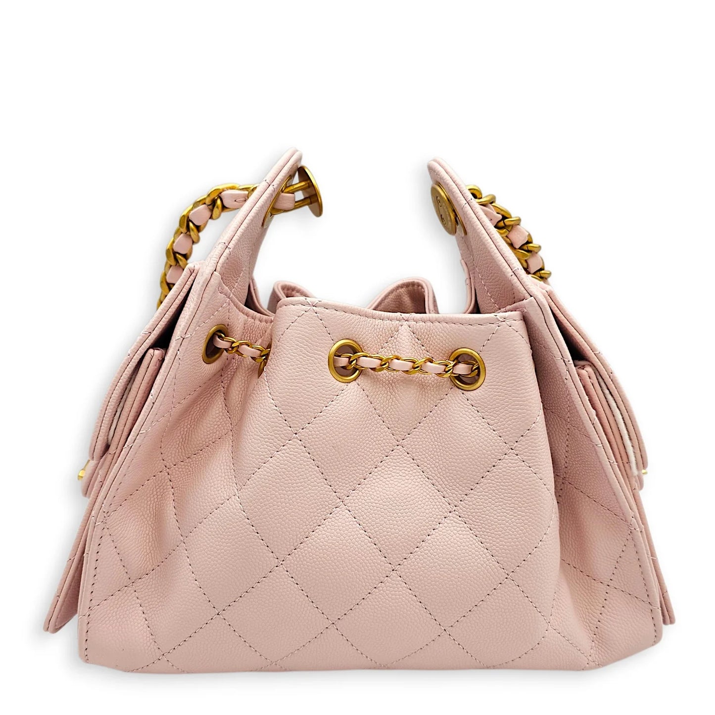 Chanel Mini 25 Handbag – Quilted Caviar Leather in Light Pink with Gold Hardware - Zeuskicks
