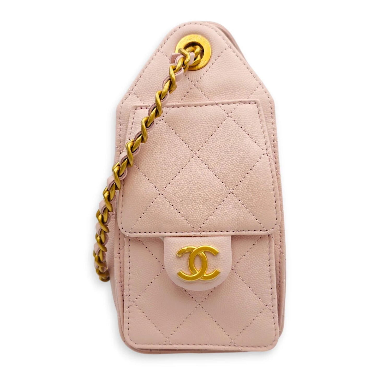 Chanel Mini 25 Handbag – Quilted Caviar Leather in Light Pink with Gold Hardware - Zeuskicks