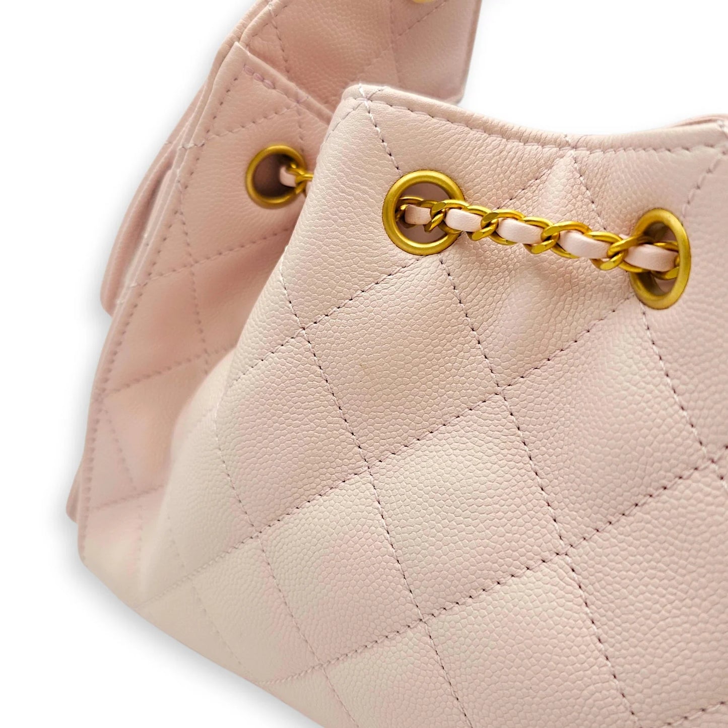 Chanel Mini 25 Handbag – Quilted Caviar Leather in Light Pink with Gold Hardware - Zeuskicks