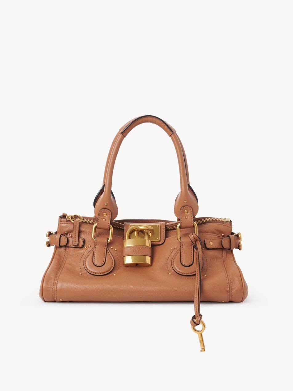 CHLOE Paddington bag in grained leather Mustang Brown by CHLOE