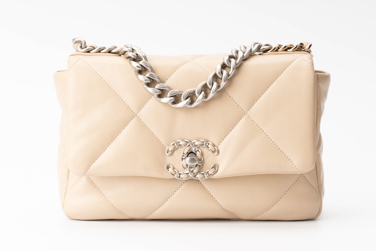 Chanel Medium 19 Beige Calfskin Mixed Hardware - view 1