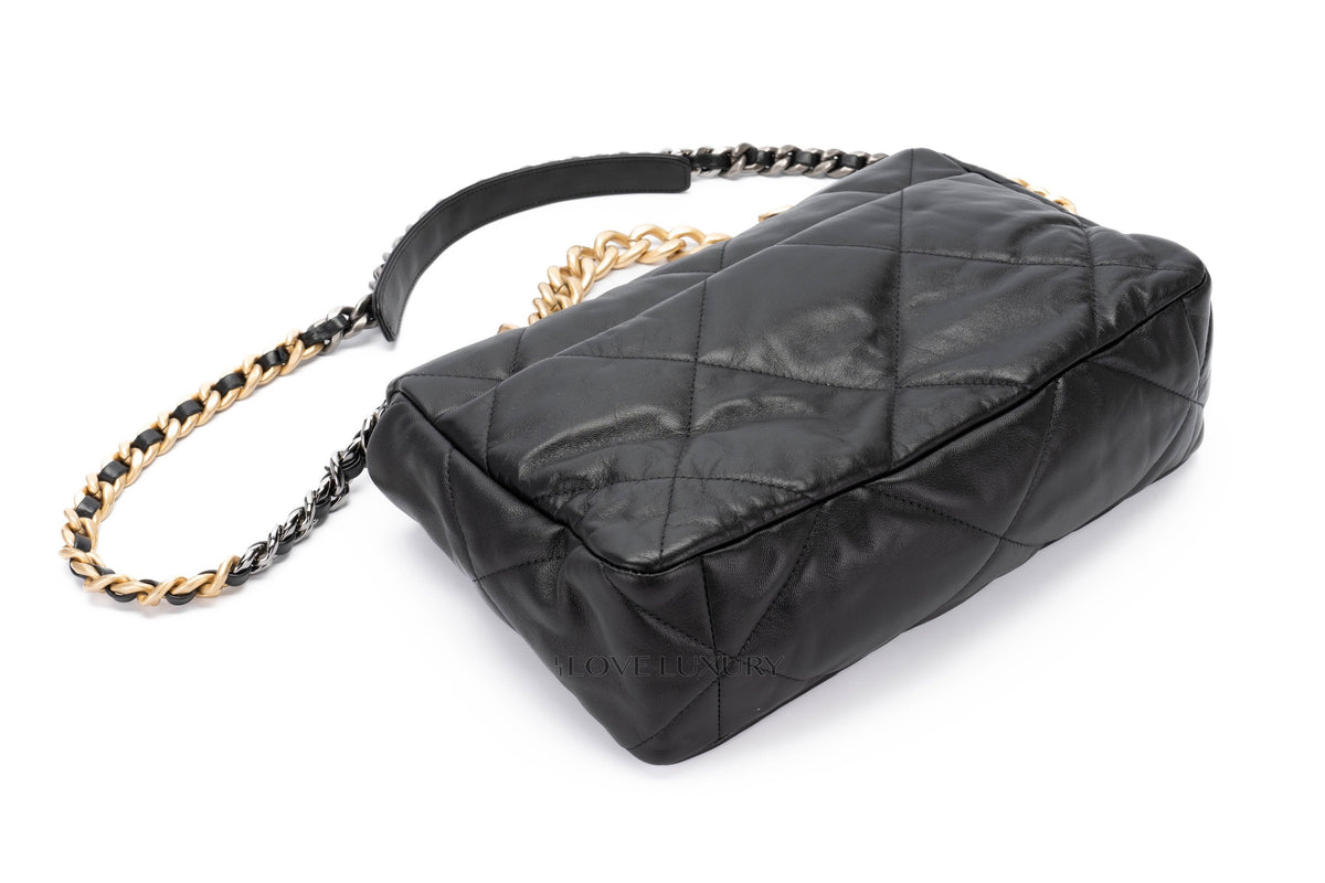 Chanel Medium 19 Black Goatskin Mixed Hardware - view 13
