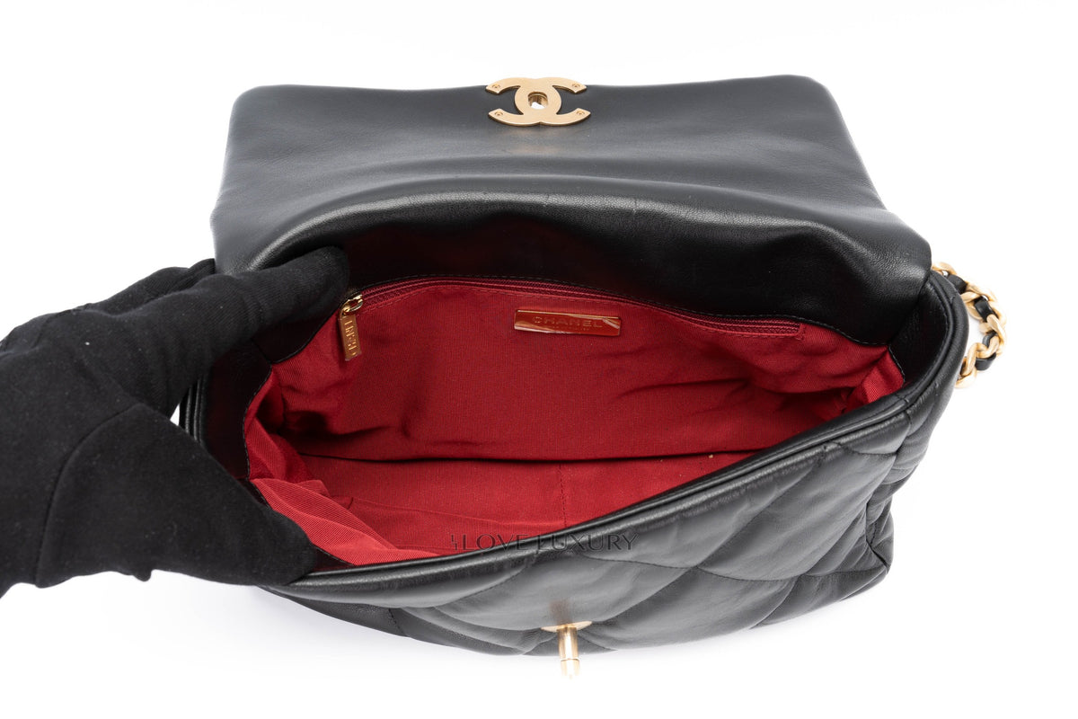 Chanel Medium 19 Black Goatskin Mixed Hardware - view 18