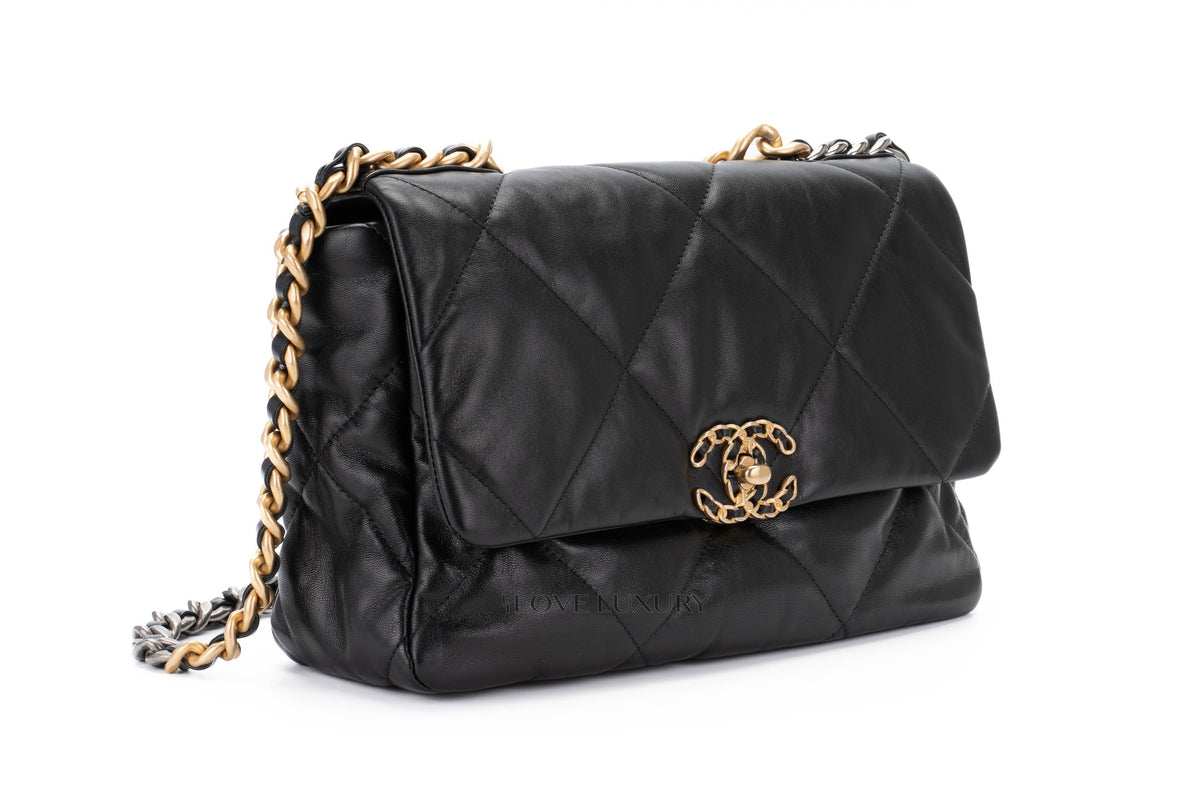 Chanel Medium 19 Black Goatskin Mixed Hardware - view 2
