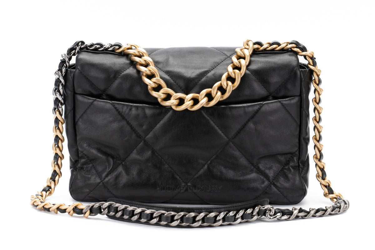 Chanel Medium 19 Black Goatskin Mixed Hardware - view 3