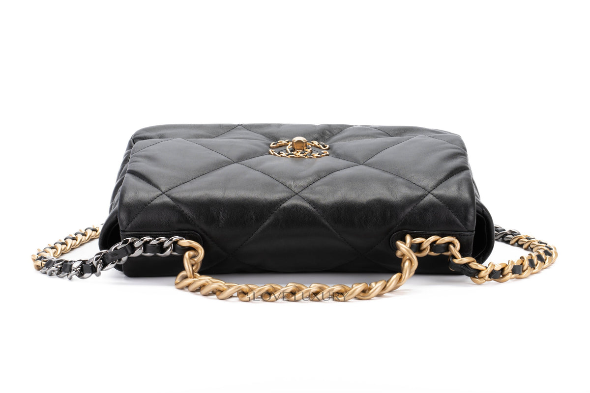 Chanel Medium 19 Black Goatskin Mixed Hardware - view 7