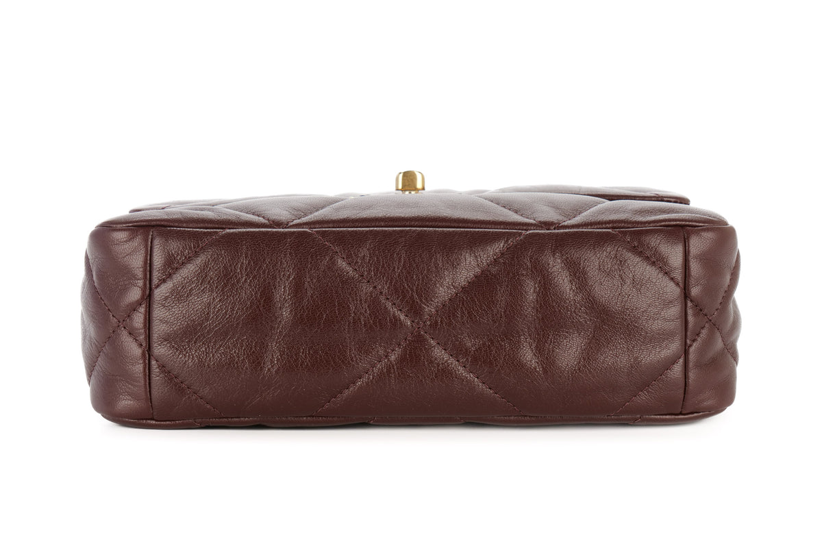 Chanel Medium 19 Burgundy Gold Hardware - view 6