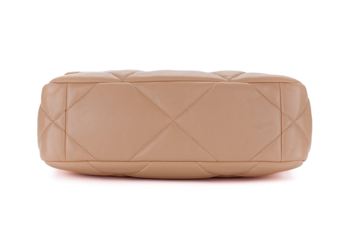 Chanel Medium 19 Beige Lambskin Two-Tone Hardware - view 6