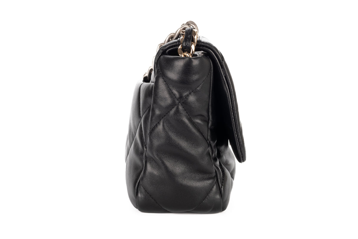 Chanel Medium 19 Black Lambskin Mixed Hardware - view 5