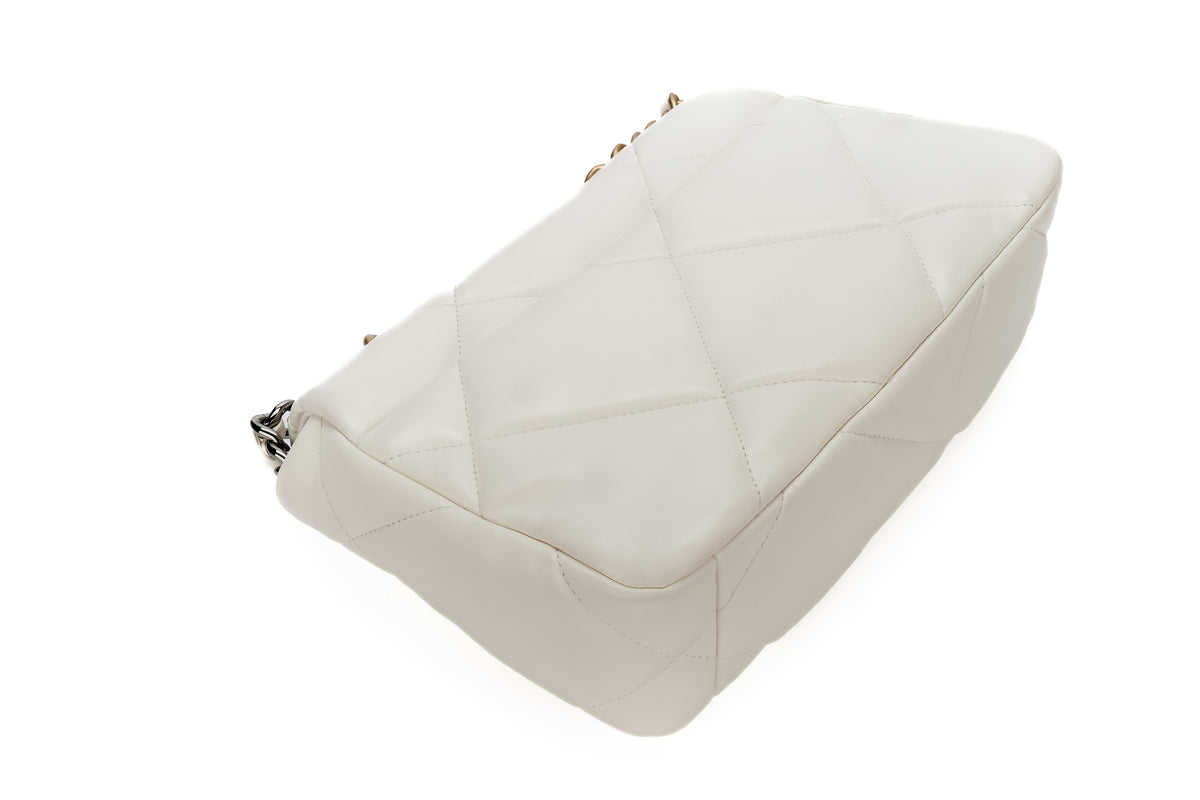 Chanel Medium 19 White Goatskin Mixed Gold Hardware - view 13